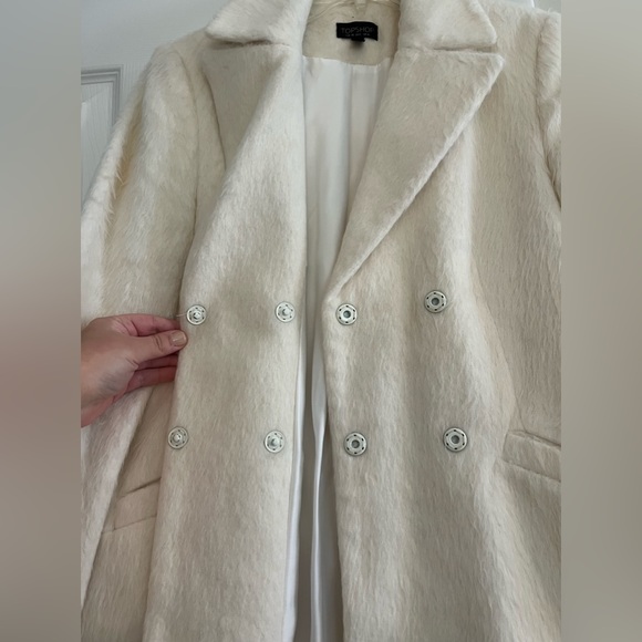 Topshop Fur Dress Coat - Picture 4 of 4